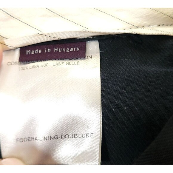 stella mccartney Straight Leg Wool trouser 46 Pants Black Creased Career US 14 - Picture 8 of 13